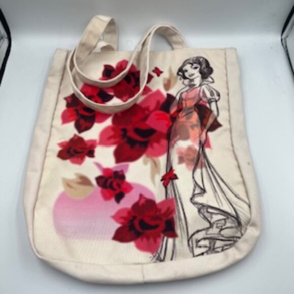 Disney Princess‎ &  Villain Canvas Tote Bag Snow White & Maleficent - Picture 1 of 5